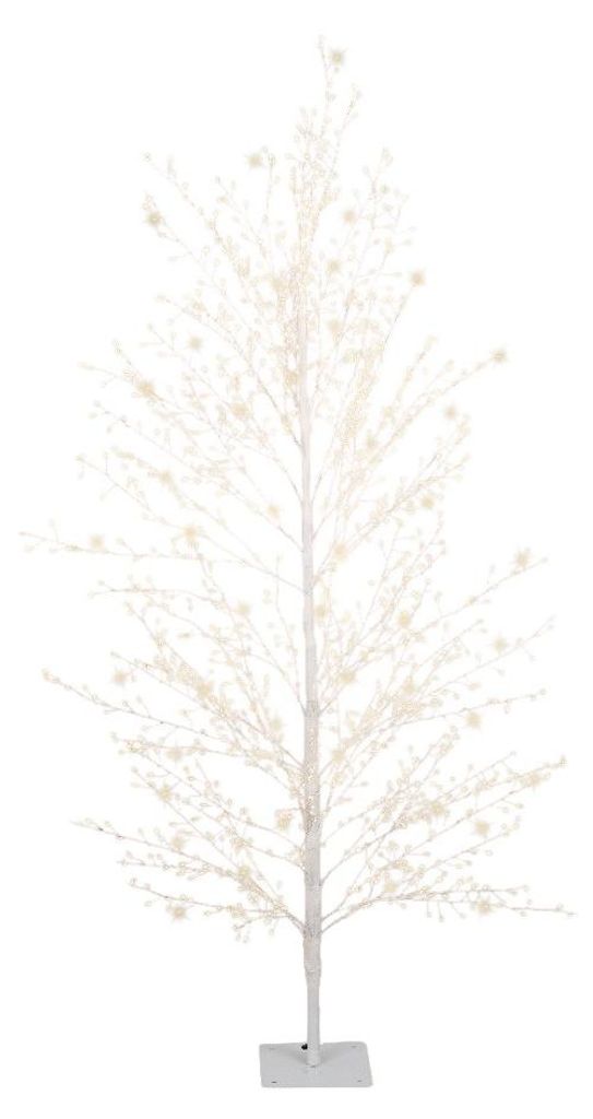 Warm wit 1350 Micro-LED verlichte boom pvc wit H 150 cm Productafbeelding 