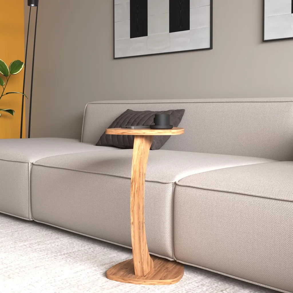 Support ordinateur pour canapé Klinerg table d'appoint mobile bois - 4