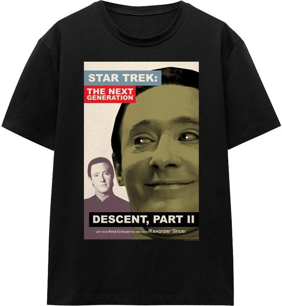 Star Trek - "The Next Generation Season 7 Episode 1" T-Shirt für Herren/Damen Uni TV16591 (S) (Schwarz)