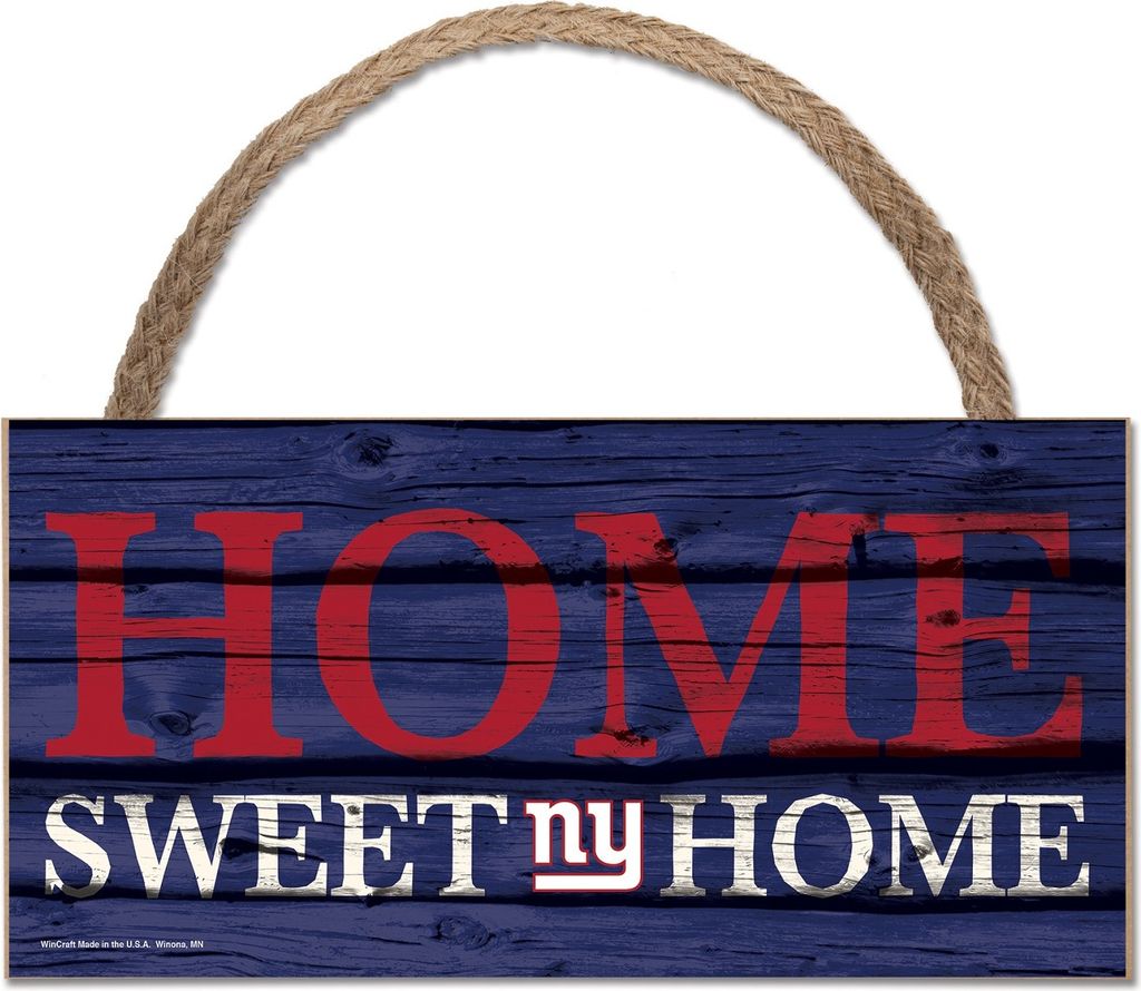 NFL New York Giants Home Sweet Wood Sign Holzschild Tür- / Wand-schmuck