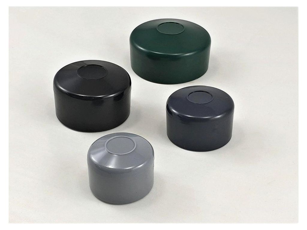 5 Stück runde Pfostenkappen für Zaunpfähle 60,3 mm (2 Zoll) Graphit