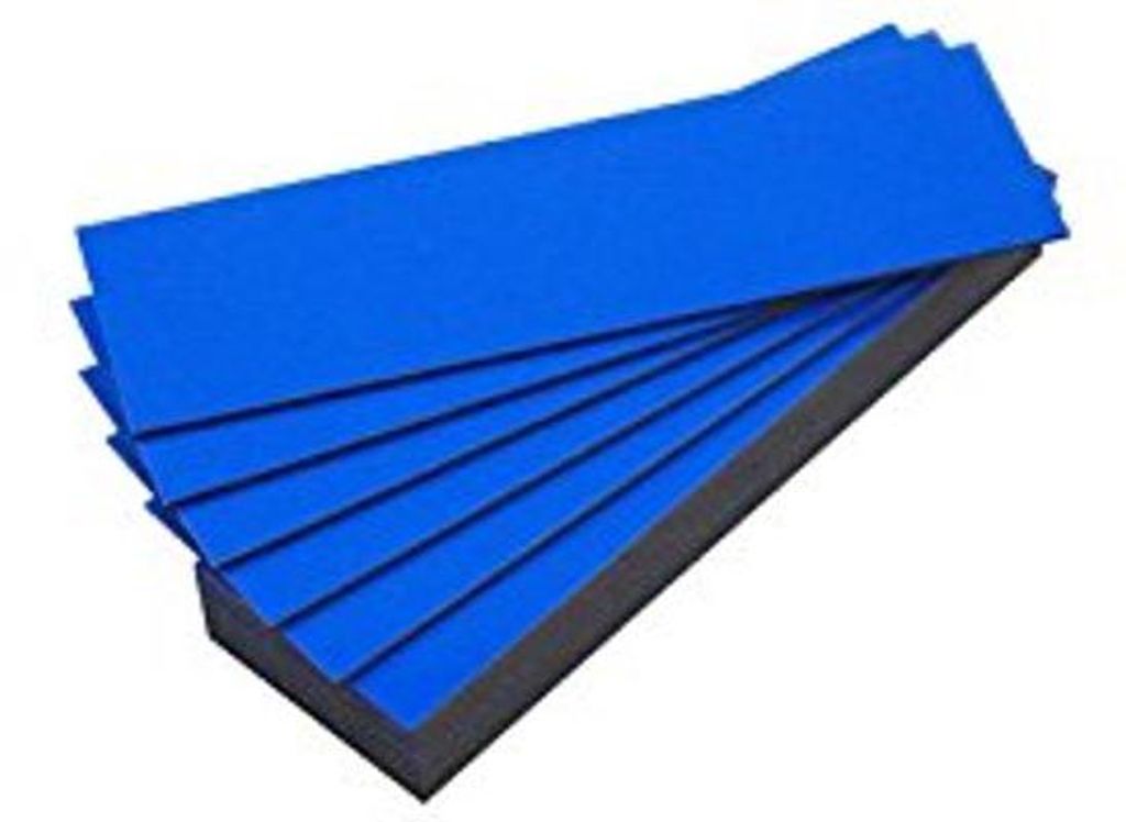 25 magnetische Etiketten, Farbe (blau, Länge 10 cm, Breite 2 cm)