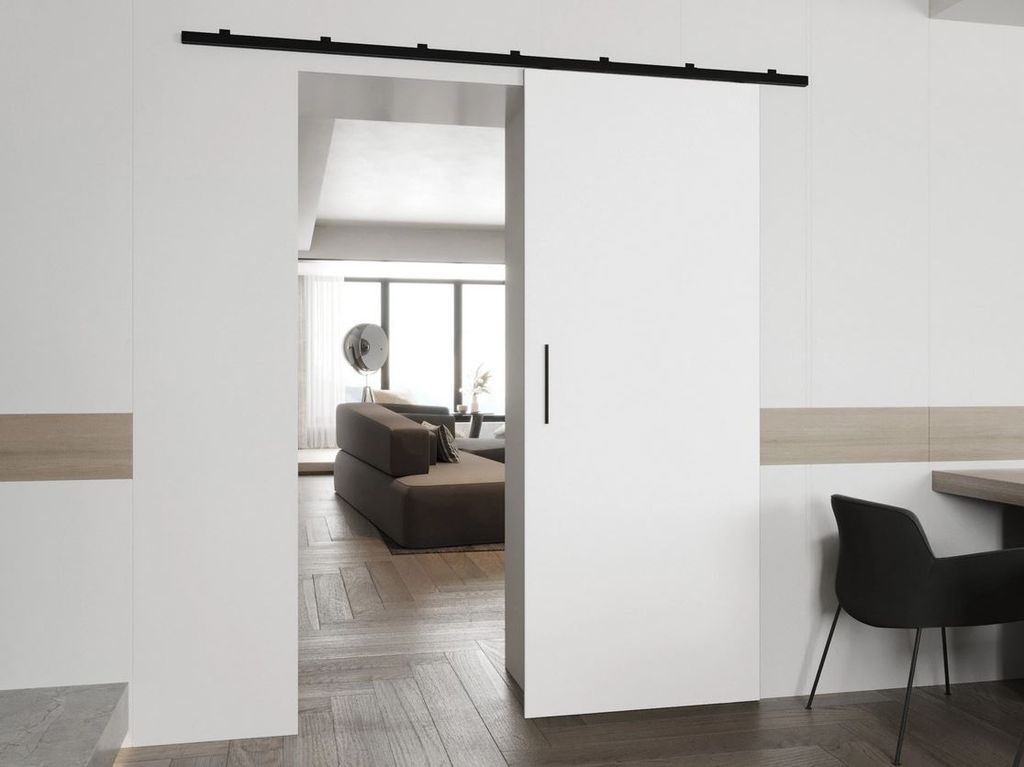 Interiérové posuvné dvere CONROE 1 - 80 cm, biele Obrázok produktu 