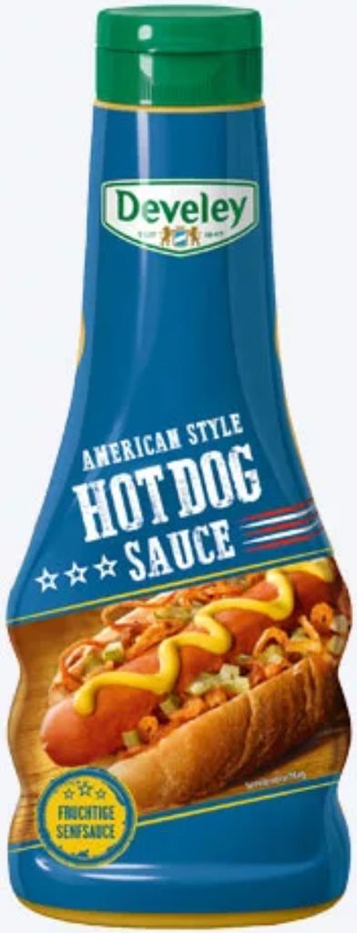 Sauce fruitée pour hot dog américain Develey à la mangue et Image du produit 