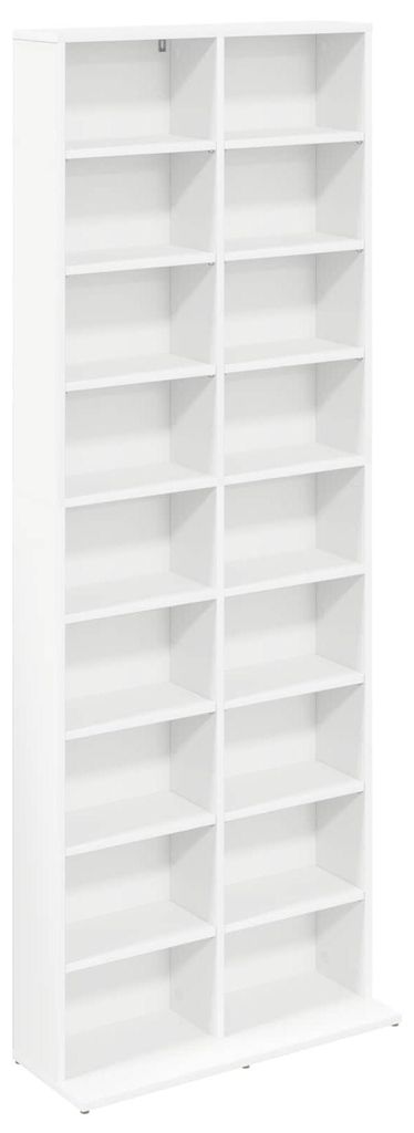 CD regál, biela farba, 65 x 23,5 x 175 cm, materiál: Obrázok produktu 