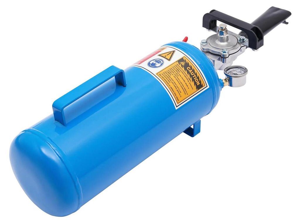 Reifen Bead Seater - Drucklufttank/Bead Blaster - Volumen 8 l - Max. Druck 1 MPa/145 PSI - Stahl - Maße 16×16×50 cm - Für Auto, Lkw, ATV - Blau