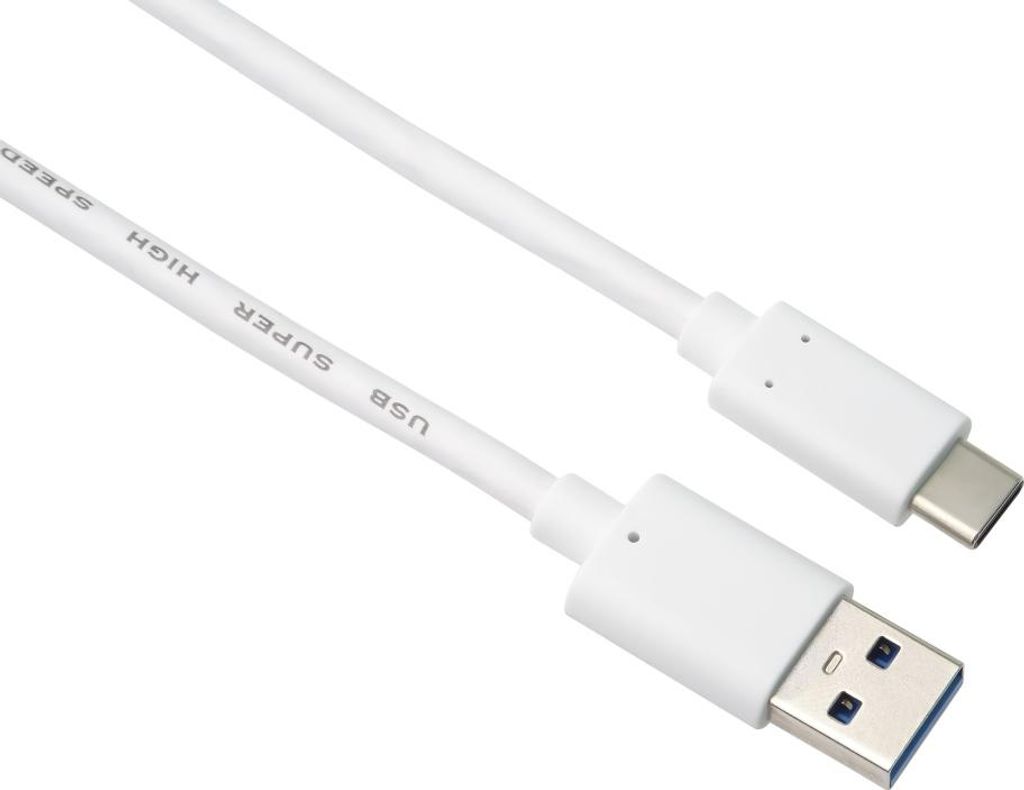 PremiumCord Kabel USB-C - USB 3.0 A (USB 3.2 Generation 2, 3A, 10Gbit/s) 1m bílá