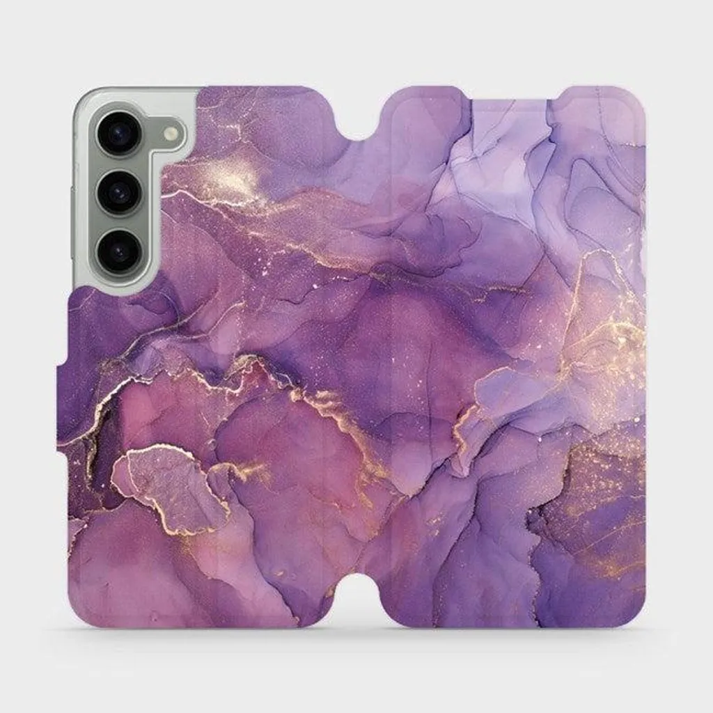 Custodia per cellulare con sportello per Galaxy S23, Mobiwear Book, viola