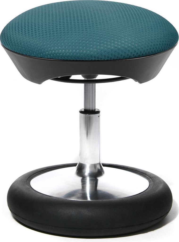 Kinderhocker Topstar Drehhocker ergonomisch Sitness Kid 20 Net drehbar, höhenverstellbar, chrom/petrol