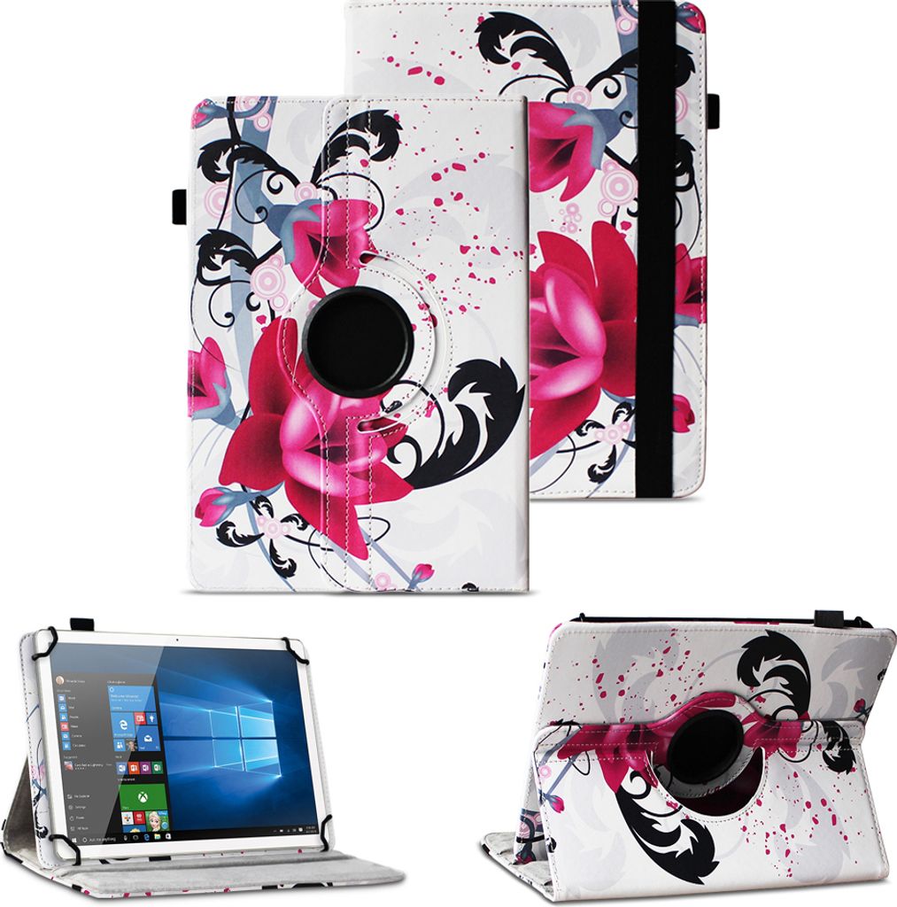 Tablet Hülle für 10 10.1 10.4 bis 11 Zoll Schutzhülle Tasche Universal DrehbarFarben:Motiv 7
