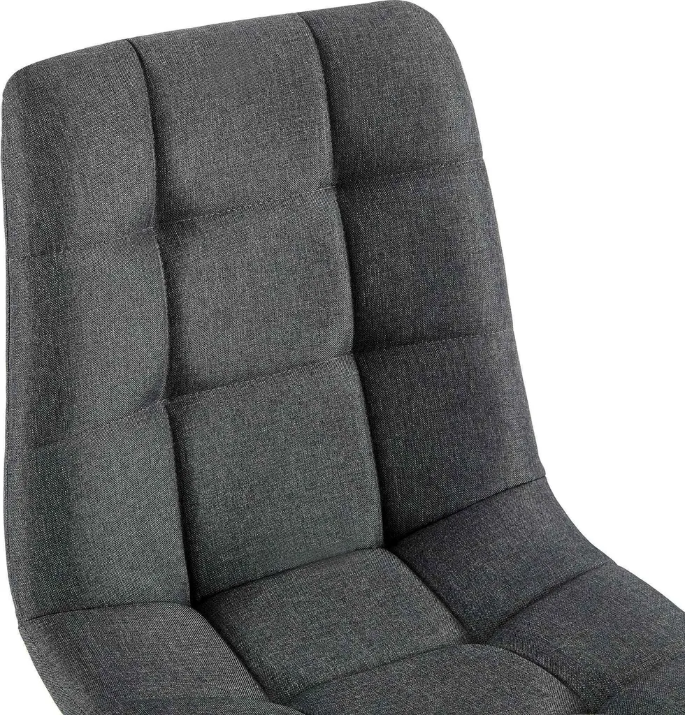 Chaise capitonnée grise Tilde pour table de salle à manger et confort - 6