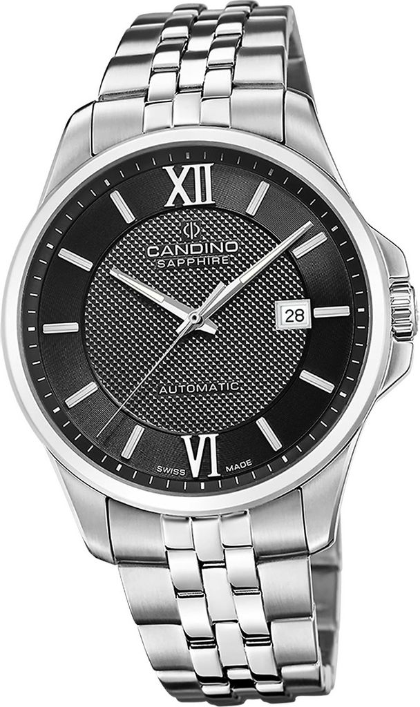 Candino Edelstahl Herren Uhr Analog Luxus Armbanduhr silber Automatik D2UC4768/4