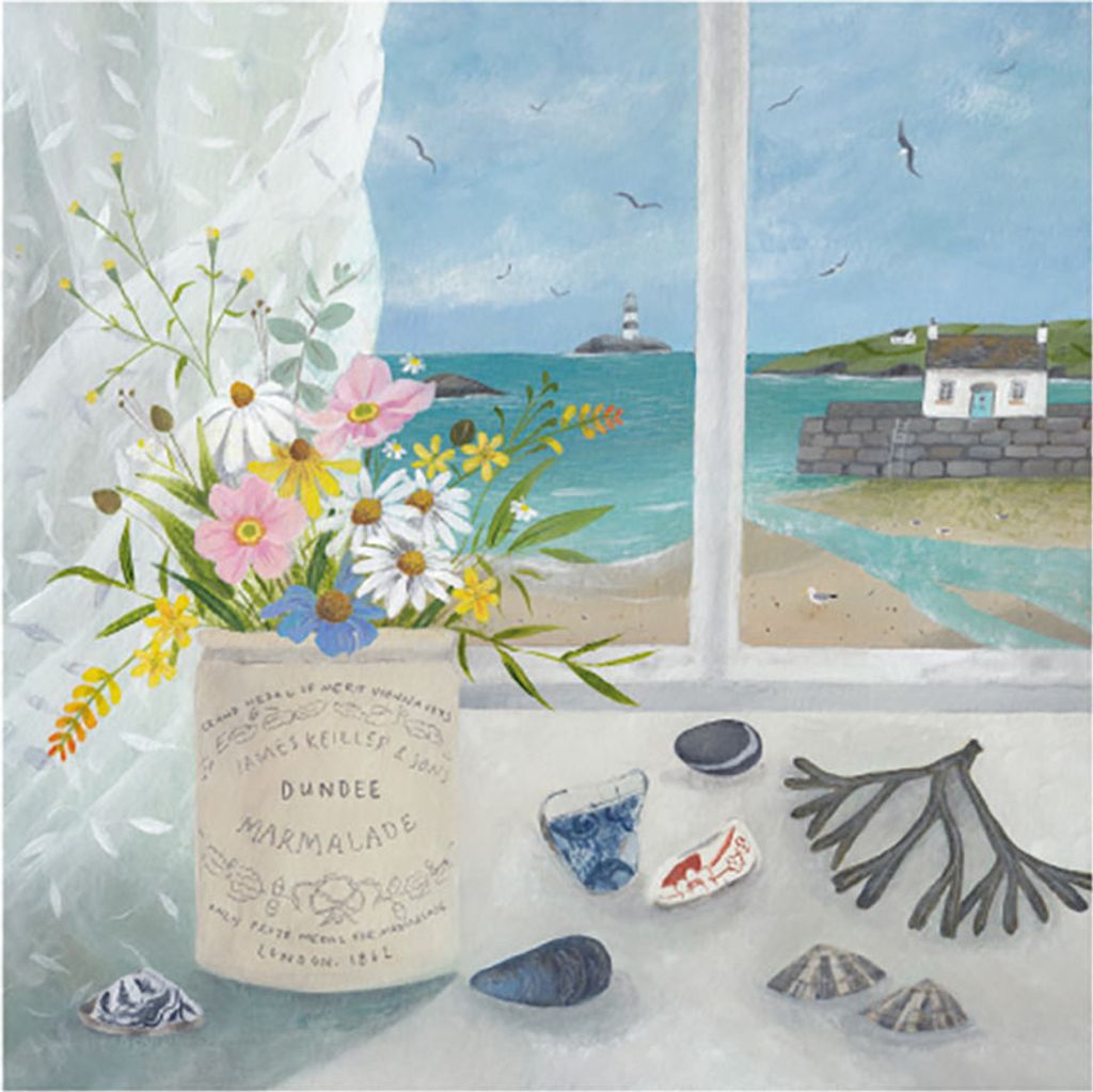 Julia Crossland - Poster "Beach Treasures" PM11893 (30 cm x 30 cm) (Bunt)