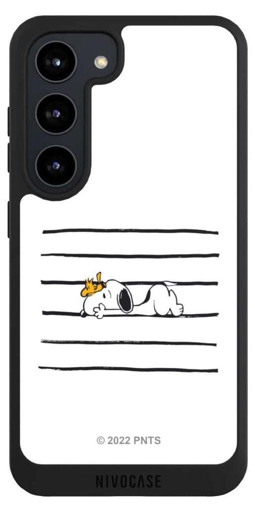 NIVOCASE Handyhülle für Samsung Galaxy S23 Hülle NIVOpure Case Schwarz Hund Peanuts Snoopy