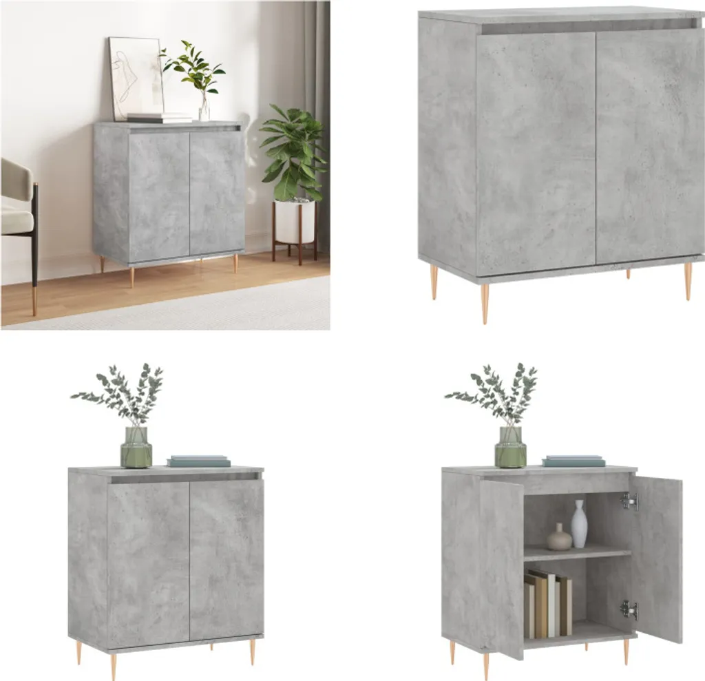 Mobiletto Multiuso vidaXL 60cm - Credenza Grigio Cemento 2 Ante