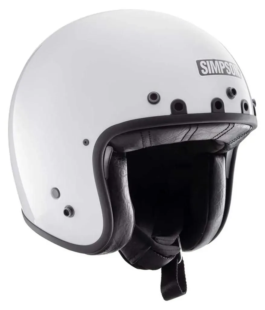 Casque Simpson Chopper Solid Ece22.06 Blanc L avec coque renforcée - 3