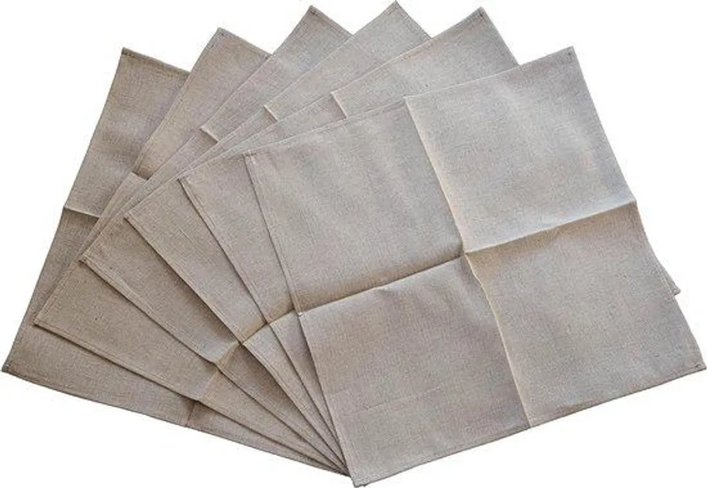 Serviettes de table en lin gris anti-tache lavables en machine
