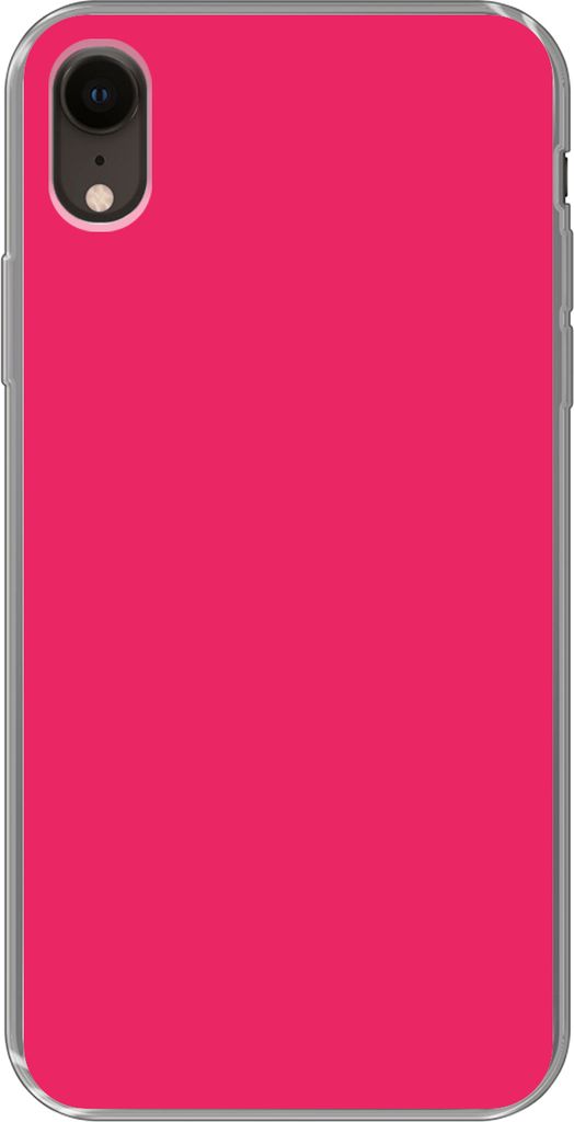 MuchoWow Handyhülle Schutzhülle Hülle für Telefoonhoesje iPhone XR Karmin - Farben - Palette - Rosa Silikon Softcase Handy Hülle - Schutzdeckel