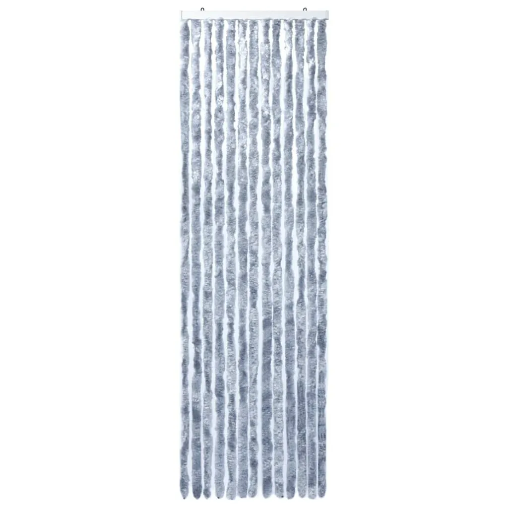 Rideau moustiquaire argenté 118x220 cm chenille : stop aux mouches