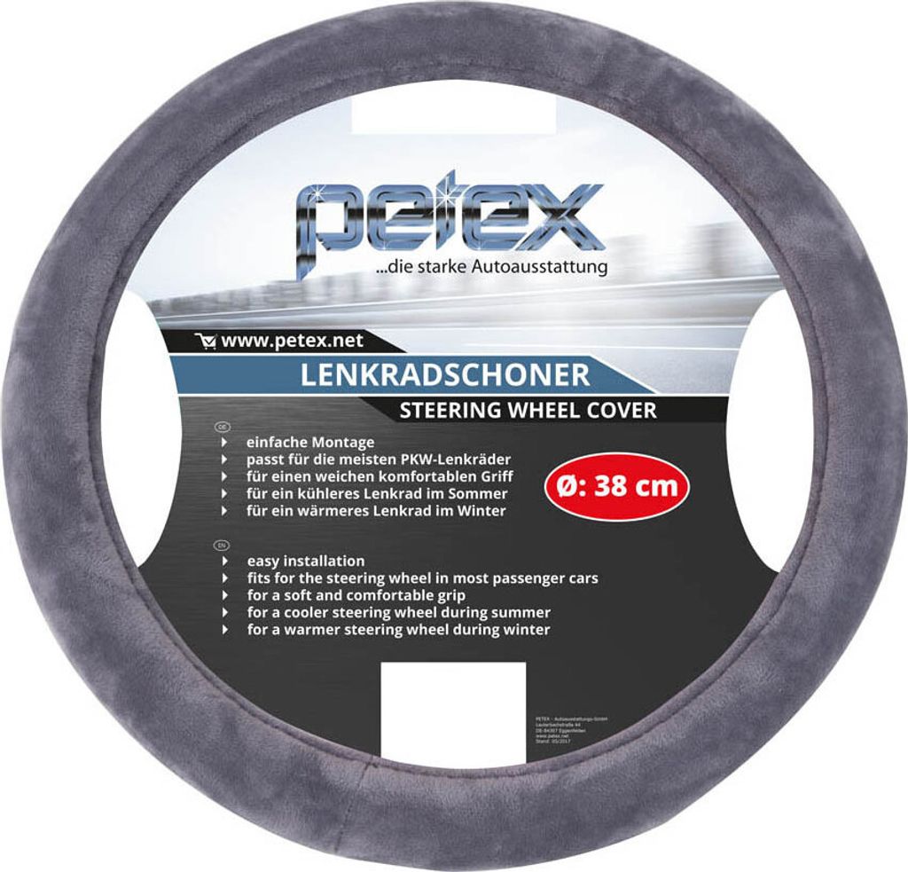 Petex Design 1108 Pokrowiec na kierownicę srebrny 36 Zdjęcie produktu 