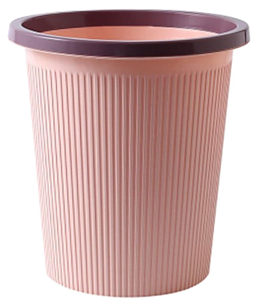 Mülleimer aus Kunststoff, exquisiter moderner Müllbehälter für Badezimmer, Küche, Wohnzimmer, klein, Rosa
