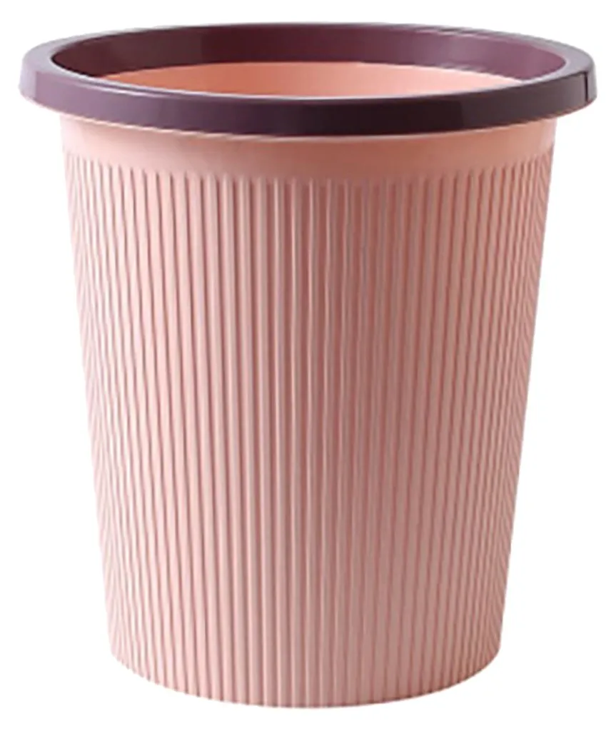 Poubelle en plastique rose petite taille pour salle de bain moderne
