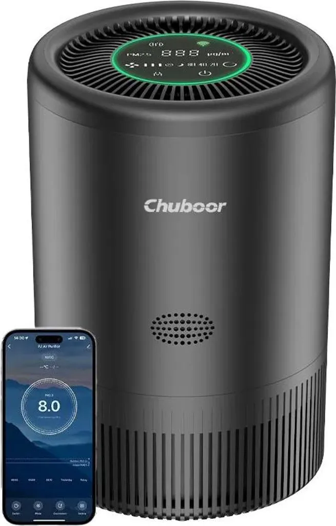 Purificatore d'aria, filtro HEPA, controllo tramite app/Alexa, Wi-Fi, 2,5 kg