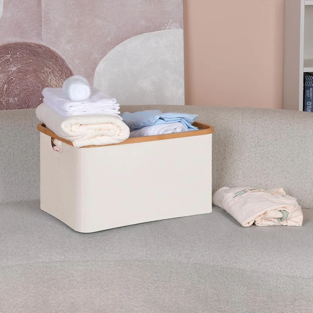Panier à Linge Gain de Place 60L Pliable pour Encombrement Minimum - 6