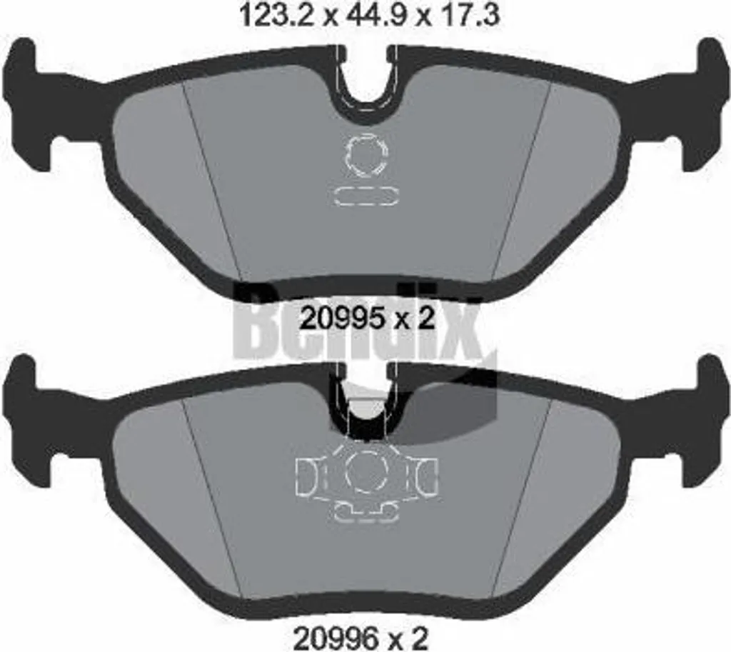 Plaquettes de frein BENDIX BPD1740 pour BMW Série 3 E36 et Série 5 E34