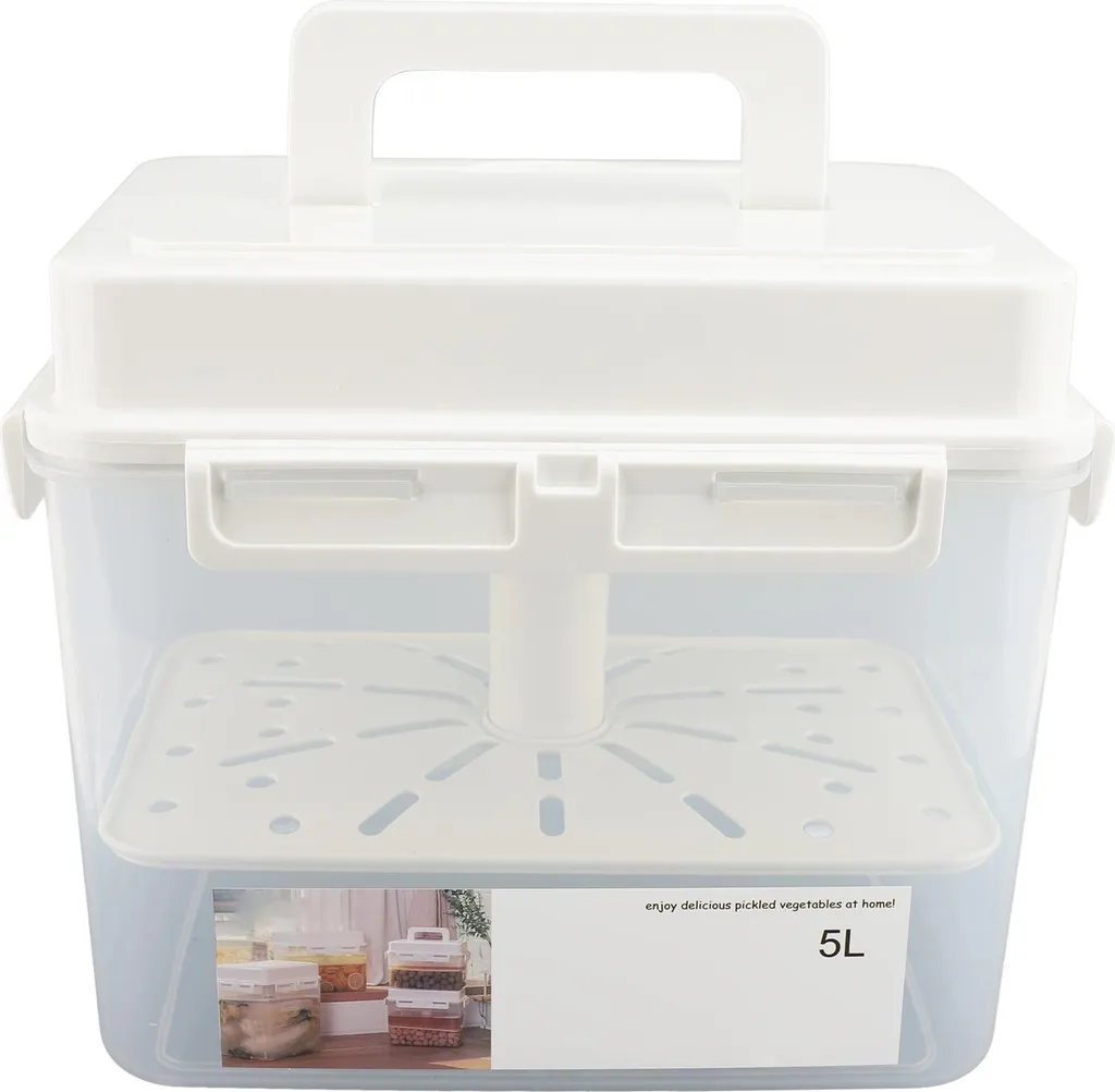 Bocal fermentation 5L anti-moisissure avec couvercle étanche scellé