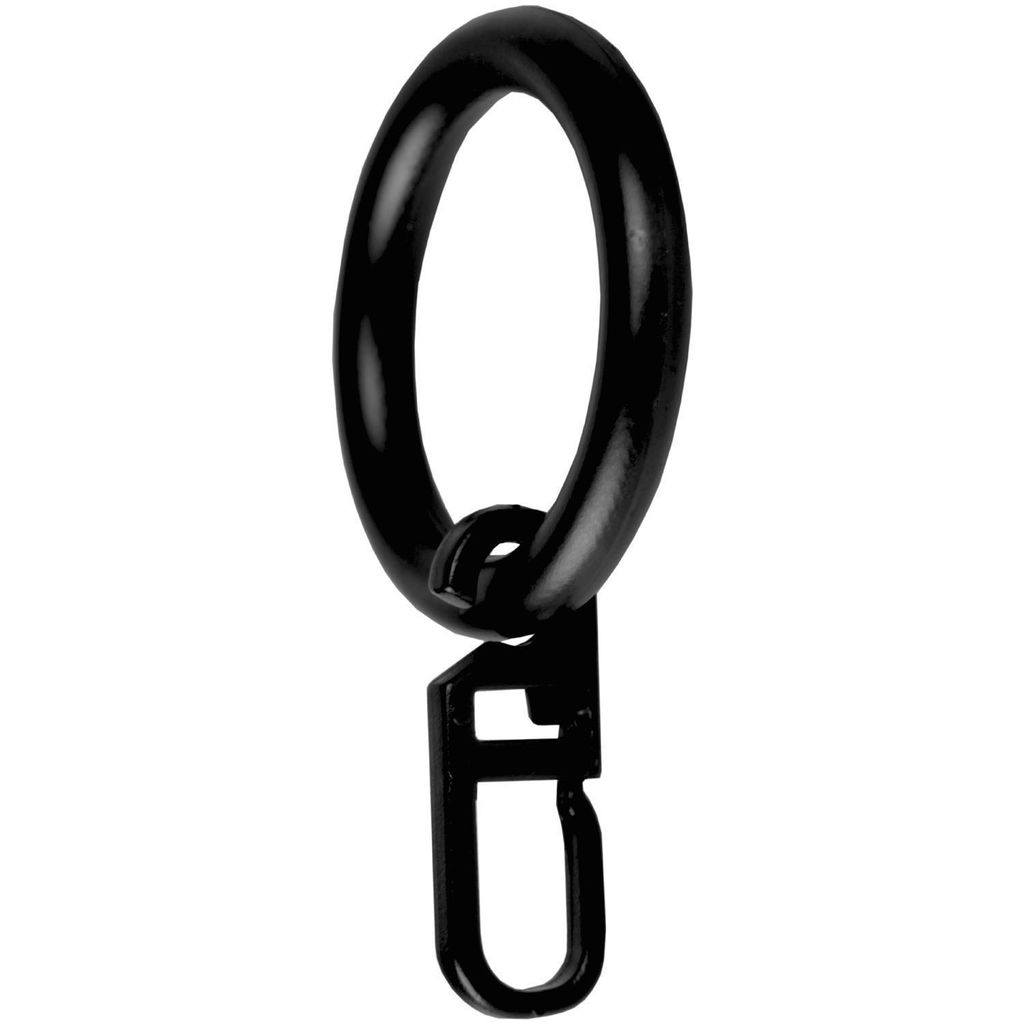 PVC Ringe bis 20mm Faltenhaken Gardinenhaken schwarz f 
