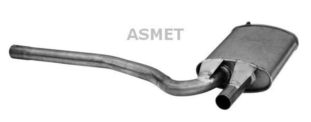 ASMET 06.017 Mittelschalldämpfer Schalldämpfer für AUDI A4 Limousine (8D2, B5) A4 Avant (8D5, B5)