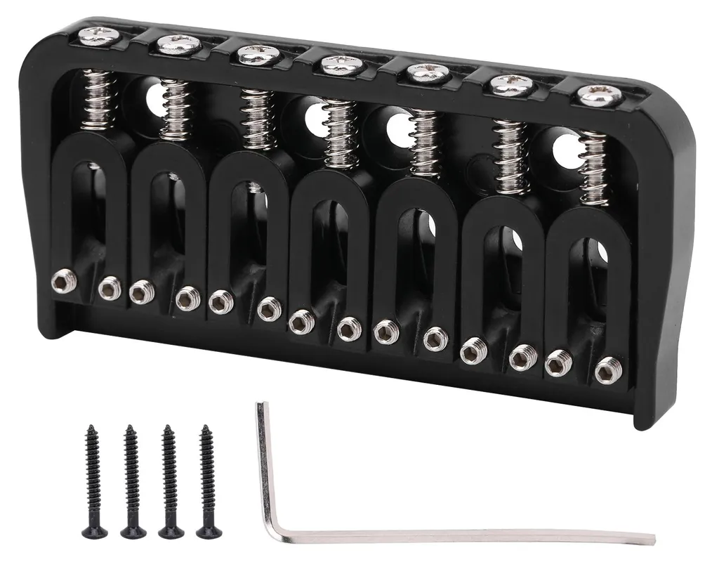 Chevalet Noir 7 Cordes GA891 en Alliage de Zinc avec Finition Premium