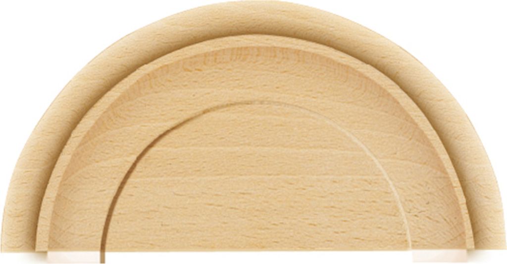 SELVA Zierteil Halbscheibe Holz