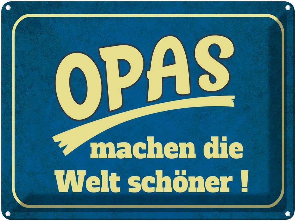 vianmo Blechschild 30x40 cm Opas machen die Welt schöner Spruch Zitat