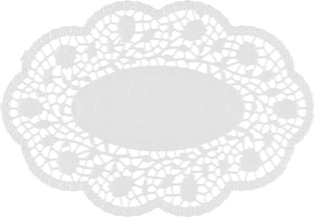Papstar Mokkadeckchen aus Papier oval weiß 22 x 15 cm 500 Stück