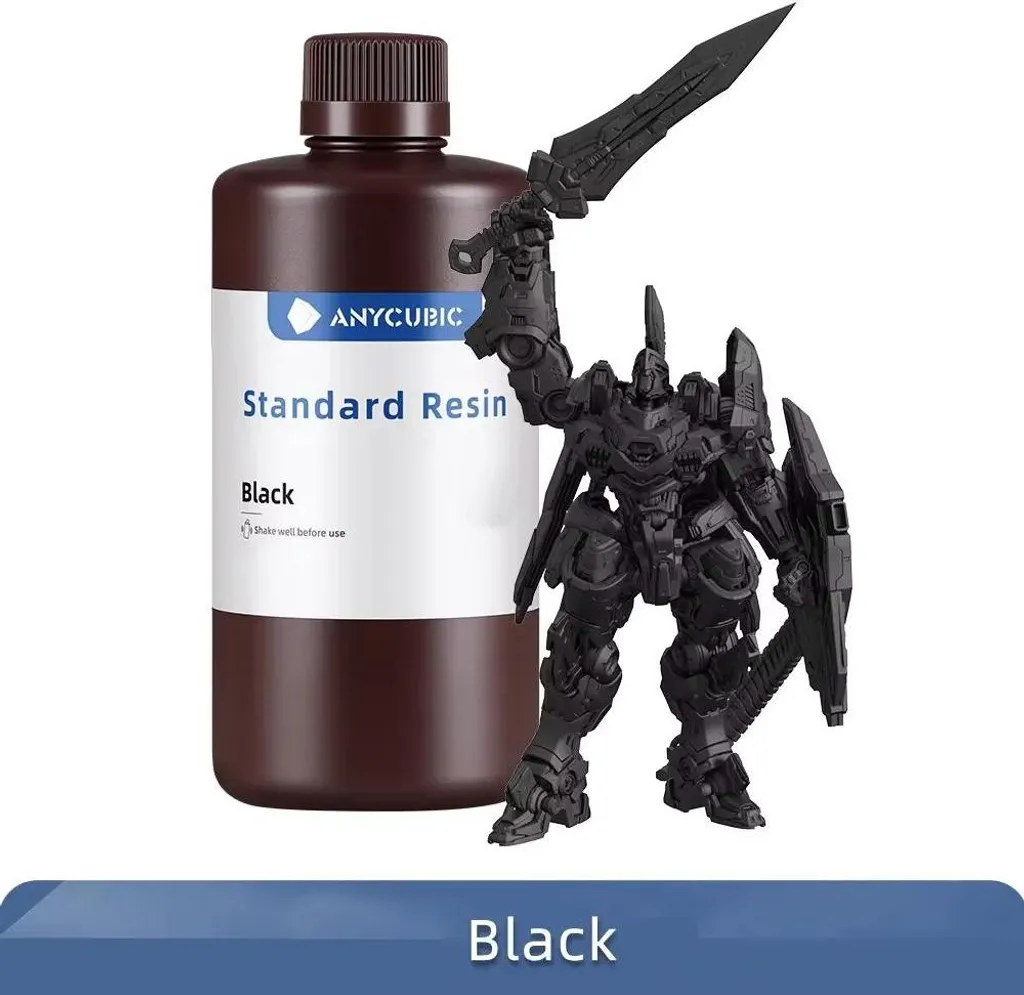 Résine 3D Noire 3kg pour Figurines et Prototypes sur Imprimante LCD