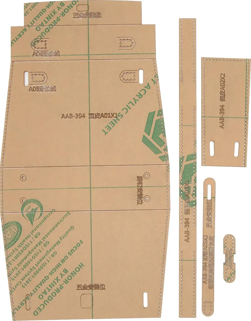 5pcs Borsa a tracolla Modello acrilico chiaro trasparente per regalo artigianale fai da te