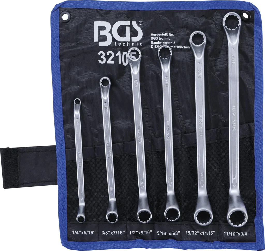 Kit Chiavi Imperiali BGS 32105 per Harley e Auto USA - 6 Pz 75°