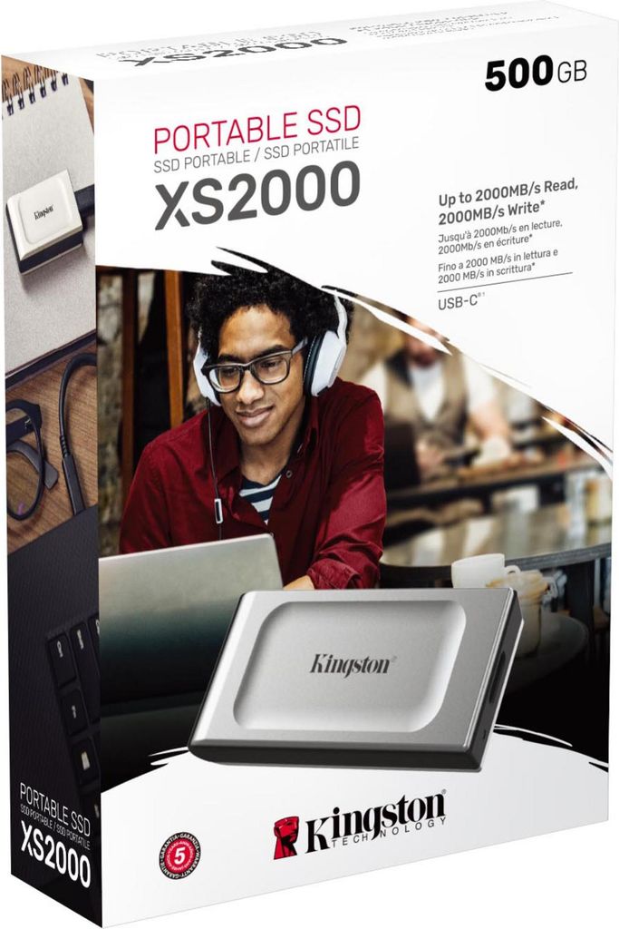Kingston XS2000 - SSD - 500 GB - externý (tragbar) Obrázok produktu 