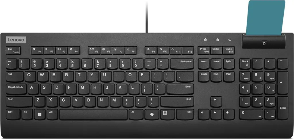 Lenovo Smartcard Wired Keyboard II Clavier Sécurisé Lecteur Intégré USB