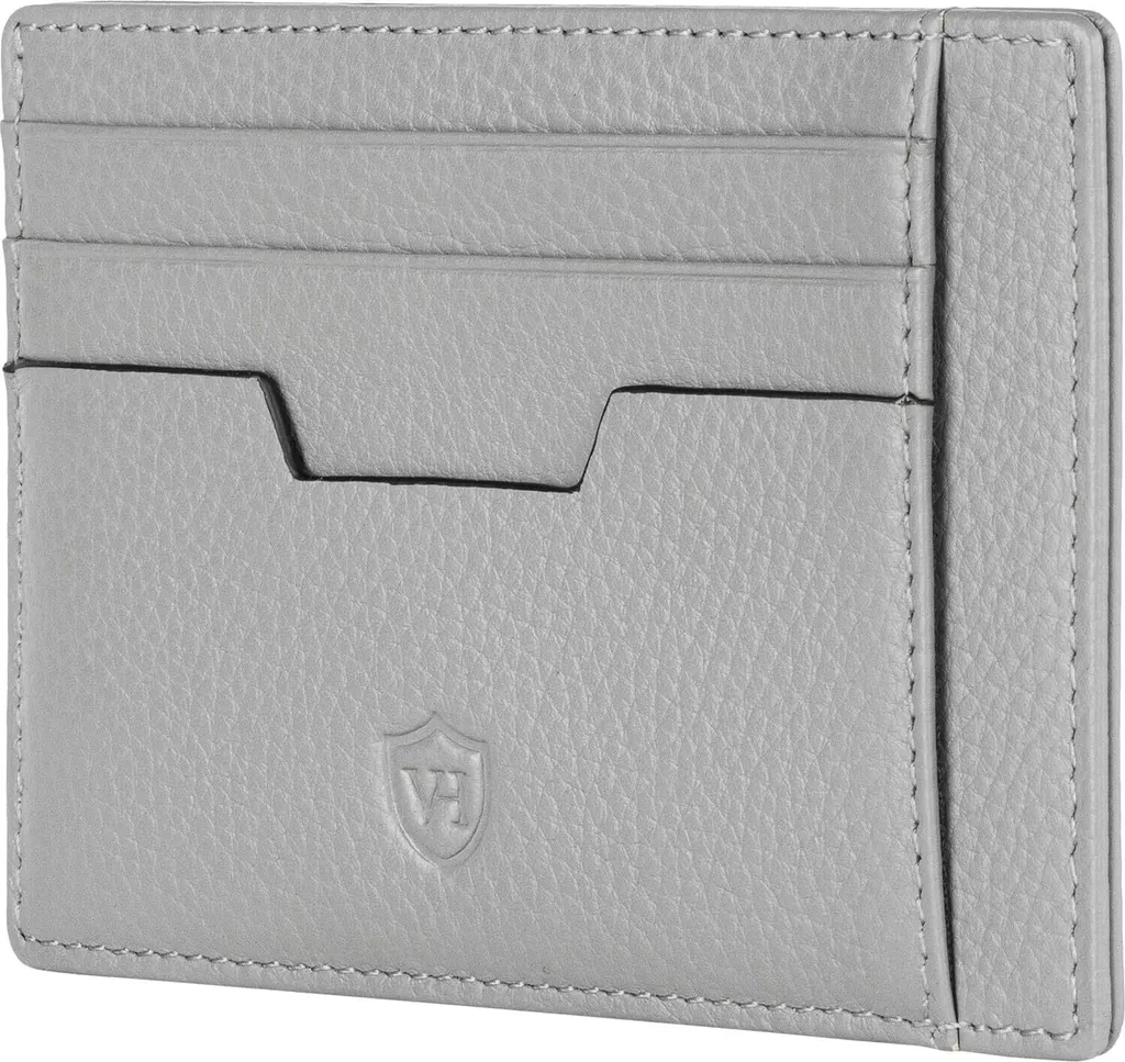 Portacarte in nappa di alta qualità con protezione RFID 6 scomparti Finitura elegante e confezione regalo Ideale per conservare le carte in modo sicuro