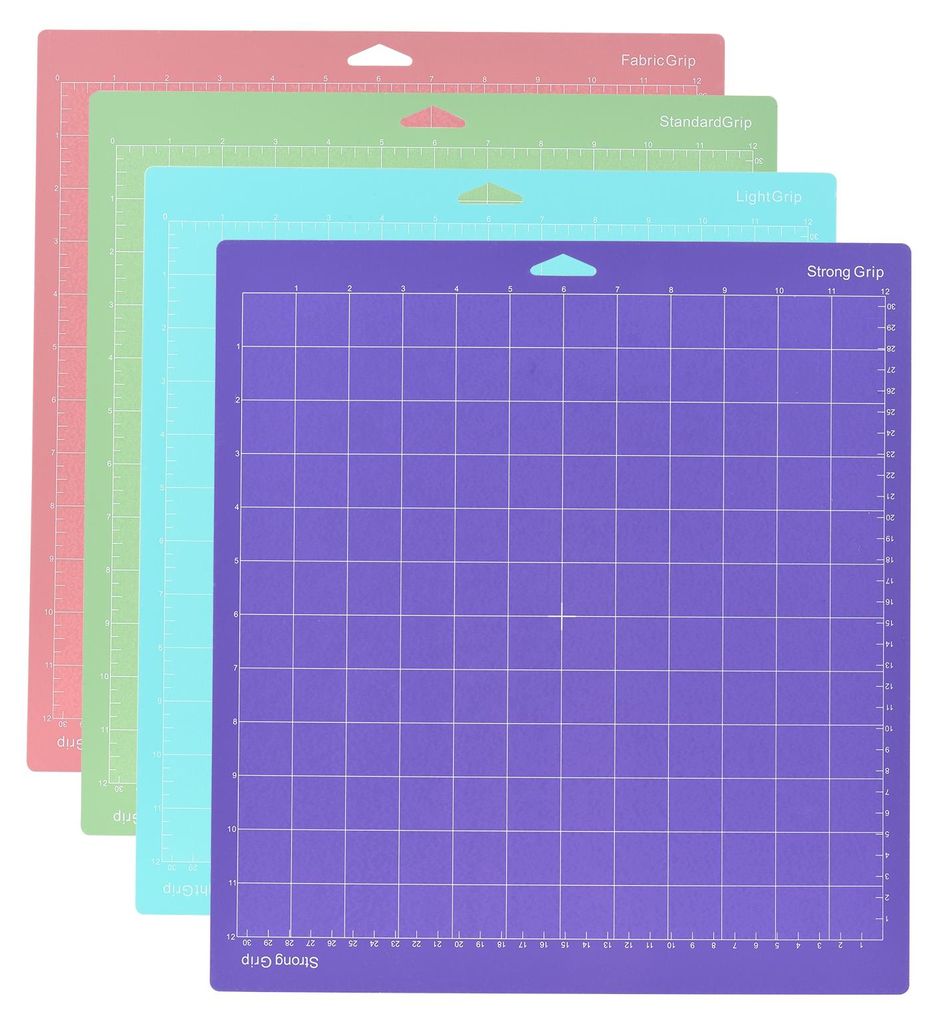 4 Stück 12 x 12 Zoll Ersatz-Schneidematte, selbstklebend, rutschfest, mit Gittermuster, kompatibel mit Silhouette Cameo Machine Explore Plotter