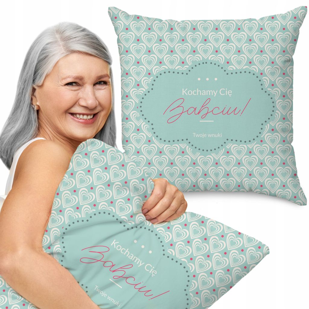 Prezent dla babci imieniny urodziny poduszka 40x40cm z Zdjęcie produktu 1