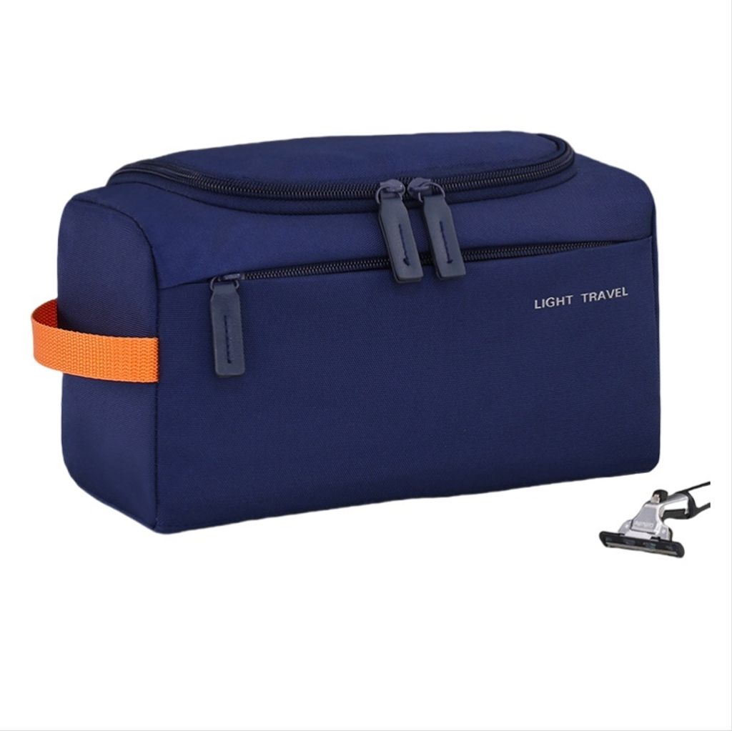 INF Mittelgroße Reise-Kulturtasche für Herren Navy blau