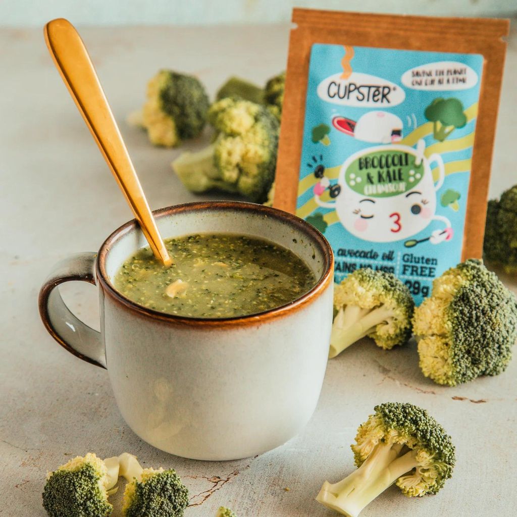 10 x Cupster vegane glutenfreie Instant Suppe Brokkoli Produktbild 