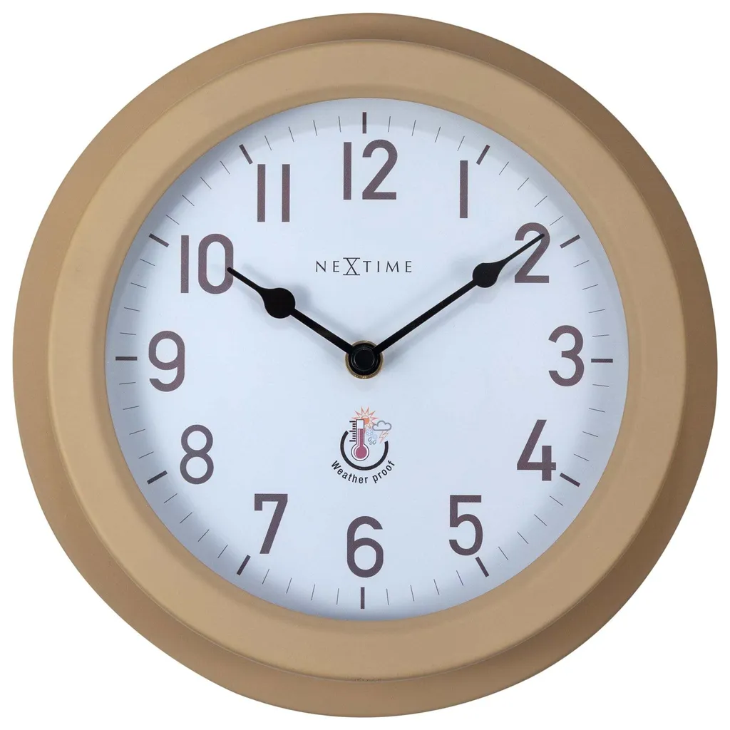 Horloge murale NeXtime Poppy 4301BR marron 22cm pour déco vintage