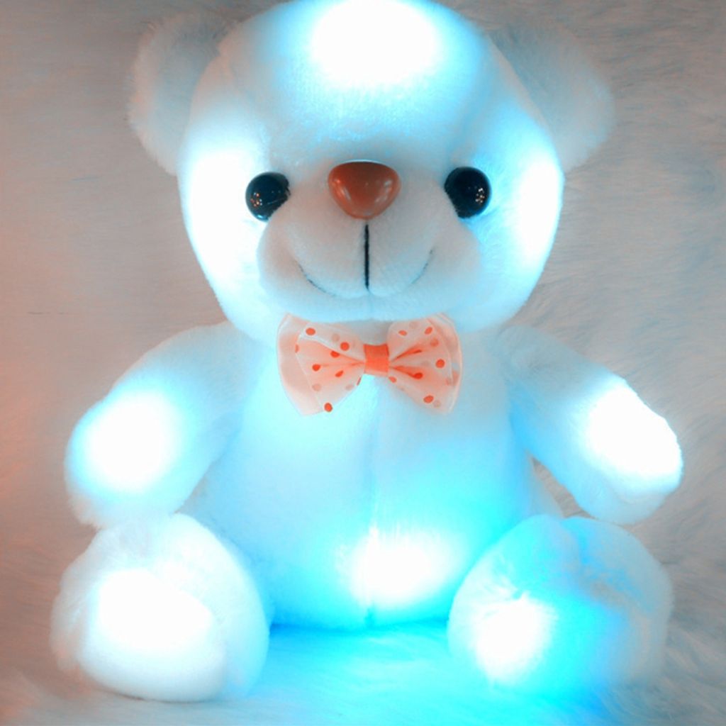 bunt leuchtendes Spielzeug Plüschtier LED Teddybär Teddy Geburtstagsgeschenk