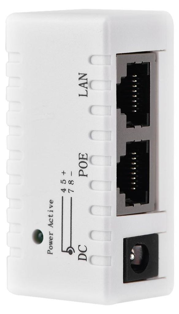 POE-Splitter – Power-over-Ethernet-Injektor-Adapter für LAN-Netzwerke, weiß