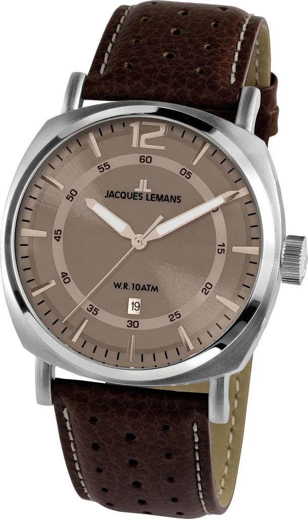 Montre Analogique Homme Jacques Lemans 1-1943G Bracelet Cuir Noir